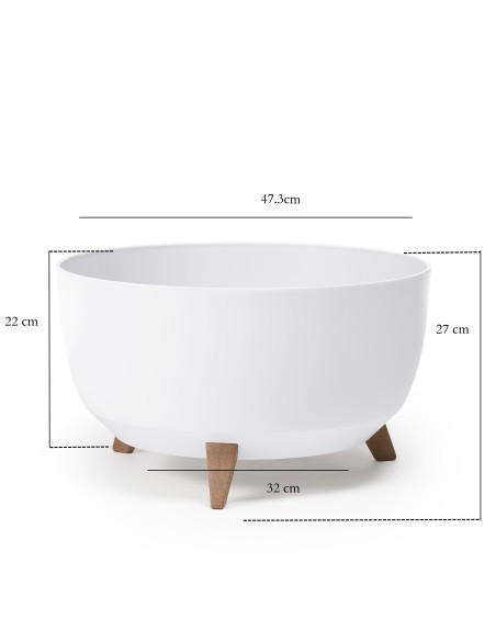 Biała misa, donica na nóżkach Roma Lamela 47.3 cm 5900119058822 2