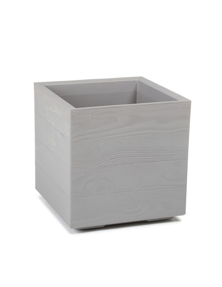 Kwadratowy Kwietnik Karo Eco Wood Lamela szary, 39 x 39 x 39.4 cm 5900119278848