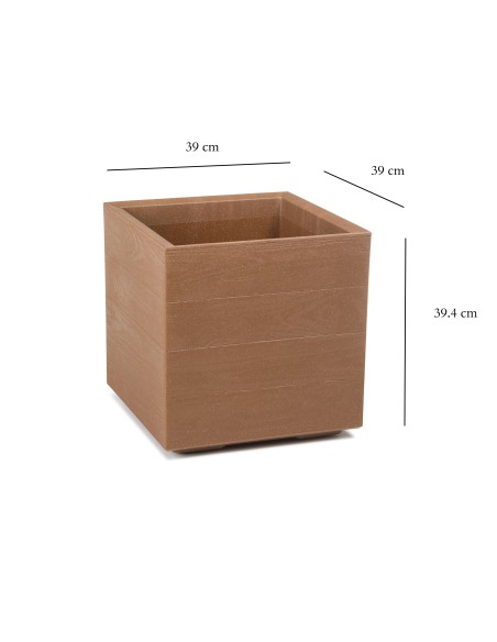 Ekologiczny kwietnik Karo Eco Wood Lamela 39x39x39.4cm 5900119388844 2