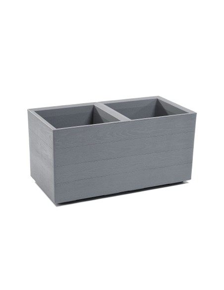 Solidny kwietnik Karo Eco Wood Lamela szary, 78 x 39 x 39.4 cm 5900119278855