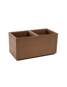 Funkcjonalny kwietnik Karo Eco Wood Lamela o kolorze naturalnego drewna, 78x39x39.4cm 5900119388851