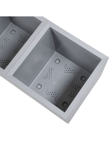 Funkcjonalny kwietnik Karo Eco Wood Lamela o kolorze naturalnego drewna, 78x39x39.4cm 5900119388851 3