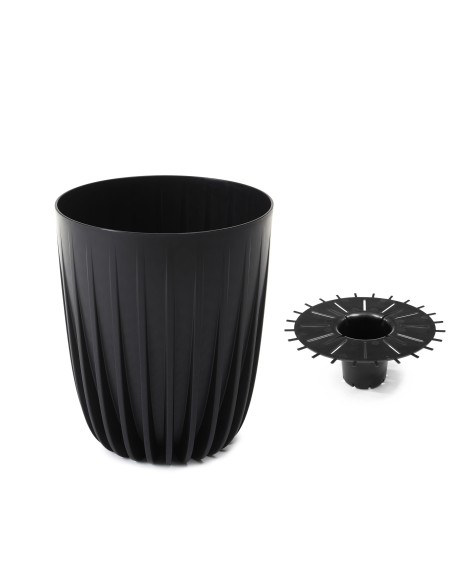 Uniwersalna donica Mira ECO Lamela czarna, 30 cm 5900119049158