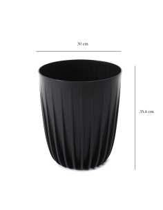 Uniwersalna donica Mira ECO Lamela czarna, 30 cm 5900119049158 2
