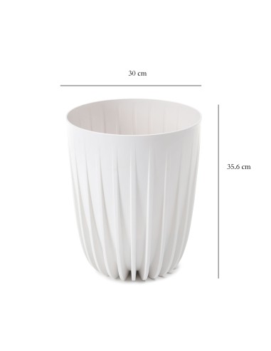 Minimalistyczna donica Mira ECO Lamela biała, 30 cm 5900119059157 2