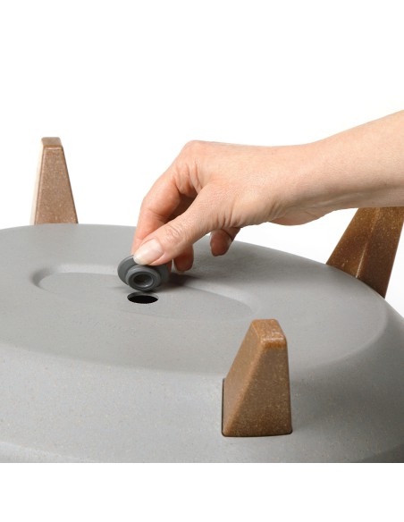 Owalna donica na nóżkach Roma Eco Wood Lamela w kolorze naturalnego drewna, 43x34,7x23 cm 5900119389247 7