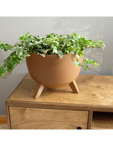 Owalna donica na nóżkach Roma Eco Wood Lamela w kolorze naturalnego drewna, 43x34,7x23 cm 5900119389247 8