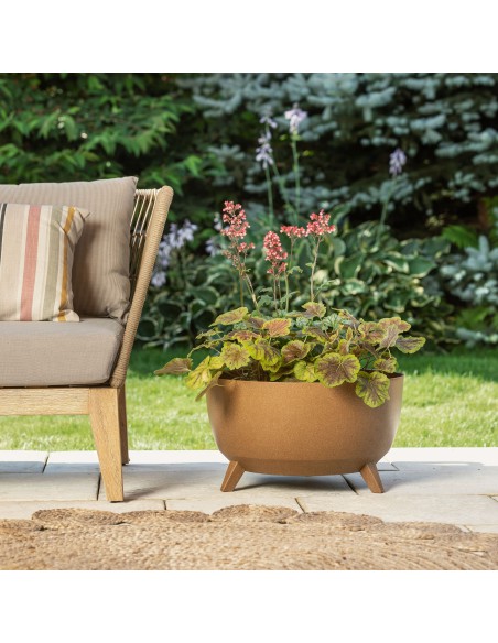 Owalna donica na nóżkach Roma Eco Wood Lamela w kolorze naturalnego drewna, 43x34,7x23 cm 5900119389247 12