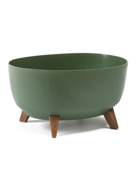 Piękna donica na nóżkach Roma Eco Wood Lamela owalna, 43x34,7x23cm 5900119429240