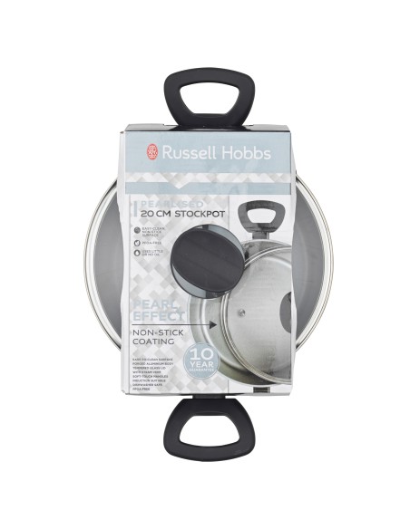 Garnek z pokrywką non-stick o trwałej powłoce Russell Hobbs Pearlised 20cm 5054061314601 7