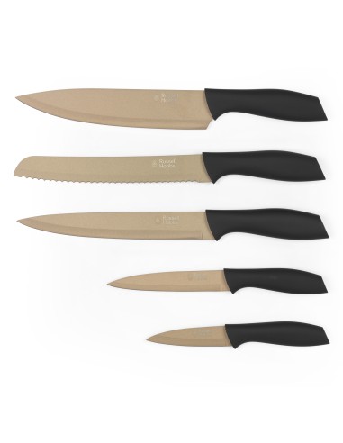 Zestaw ostrych noży z blokiem magnetycznym Russell Hobbs Opulence 5 sztuk - Noże kuchenne