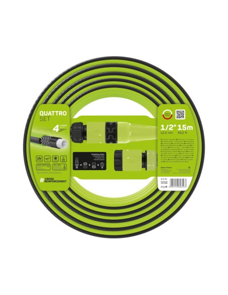 Wąż ogrodowy 1/2" 15m + zraszacz + końcówki Cellfast Quattro 5907512603567 3