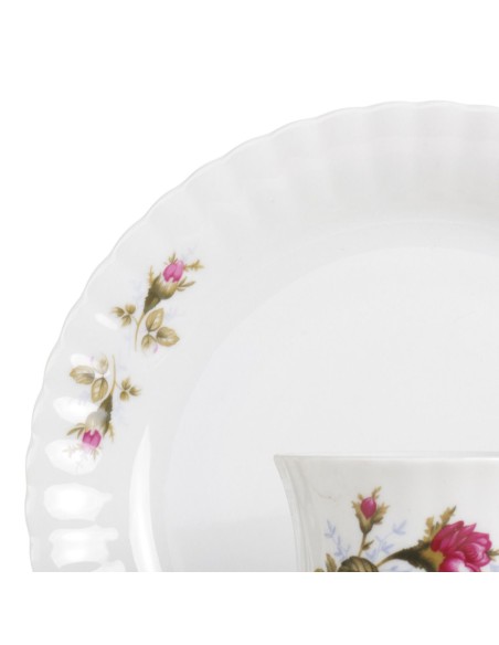 Stylowy komplet talerzy Chodzież Chodzieska Róża 18 elementów 5903353459431 5