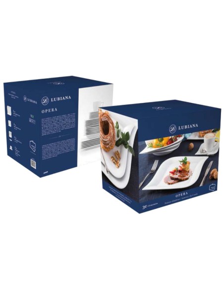 Nowoczesny zestaw obiadowo-kawowy Lubiana Opera dla 6 osób, 30 elementów 5900245235357 26