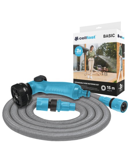 Zestaw  wąż 15 mb zraszacz  szybkozłącza Cellfast 5907512605516