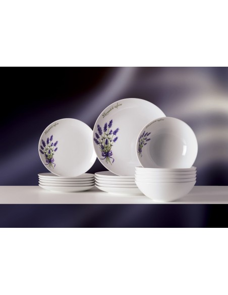 Wysokiej jakości zestaw obiadowo-kawowy Lubiana Lawenda dla 6 osób, 32 elementy 5900245214345 28