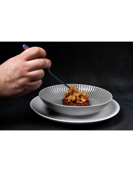 Szary zestaw obiadowych talerzy Lubiana Daisy Cloud 18 elementów 5900245761306 18