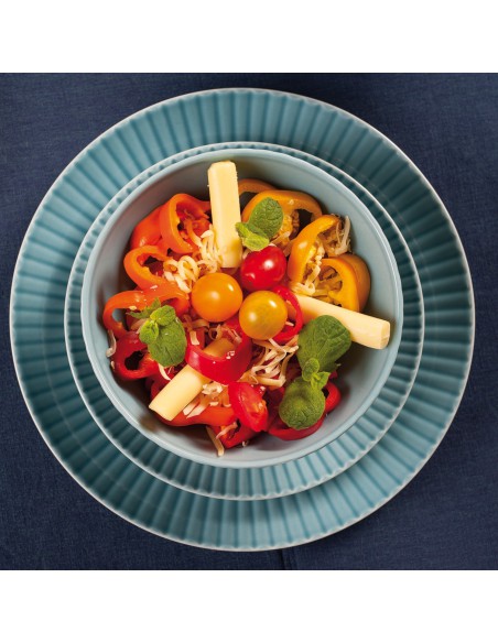 Turkusowy zestaw talerzy Lubiana Daisy Waterfall 18 elementów 5900245761313 15