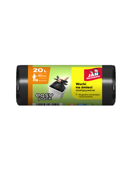 Czarne worki na śmieci Jan Niezbędny 20L 40 szt. 5900536235592