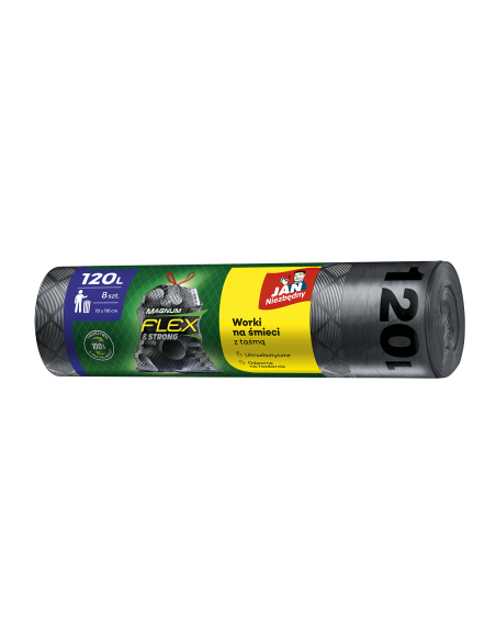 Wytrzymałe worki na śmieci Jan Niezbędny 120L 8 szt. - Worki na śmieci Wytrzymałe worki na śmieci Jan Niezbędny 120L 8 szt. 5900536312736 2
