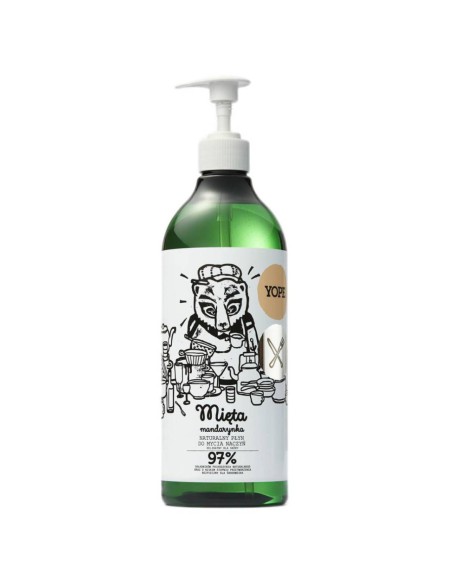 Cytrusowy płyn do mycia naczyń mięta i mandarynka YOPE 750 ml 5906874565285 4