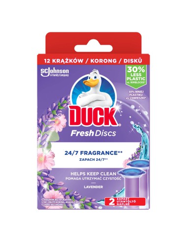 Zapas krążków do toalety o zapachu lawendowym Duck Fresh Discs 2x36ml 