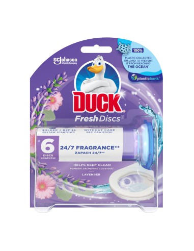 Żelowe krążki do toalety o zapachu lawendowym Duck Fresh Discs - Zawieszki i krążki do WC