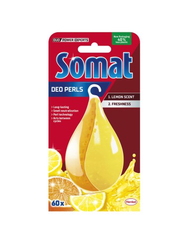 Cytrynowy neutralizator nieprzyjemnych zapachów Somat Deo Perls 17g - Środki do czyszczenia zmywarki