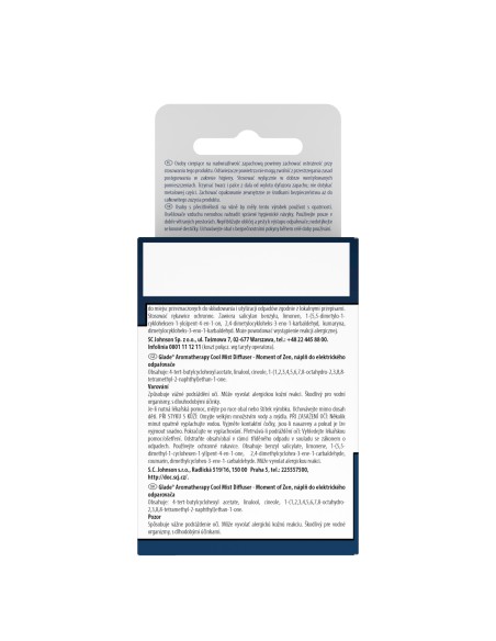 Zapas do dyfuzora elektrycznego Glade Aromatherapy Cool Mist Diffuser zapach Moment of Zen 5000204219715 2