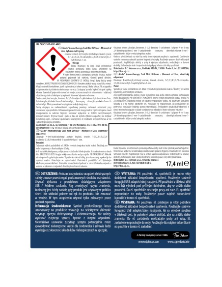 Dyfuzor elektryczny Glade Aromatherapy Cool Mist Diffuser z zapachem Moment of Zen 5000204220049 2