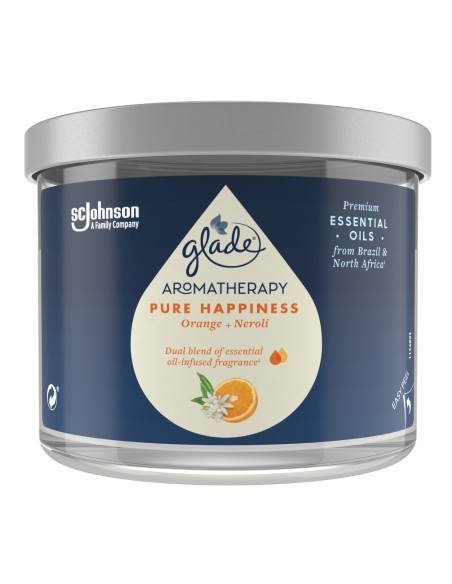 Świeca zapachowa Glade Aromatherapy Pure Happiness 260g 5000204228885