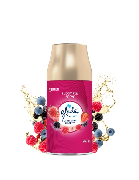 Owocowy wkład do odświeżacza powietrza Glade Automatic Spray Bubbly Berry Splash 269ml - Odświeżacze automatyczne Owocowy wkład do odświeżacza powietrza Glade Automatic Spray Bubbly Berry Splash 269ml 5000204256321
