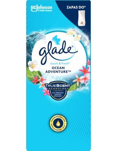 Zapas do odświeżacza powietrza Glade Touch & Fresh zapach Ocean Adventure 10ml - Odświeżacze w sprayu