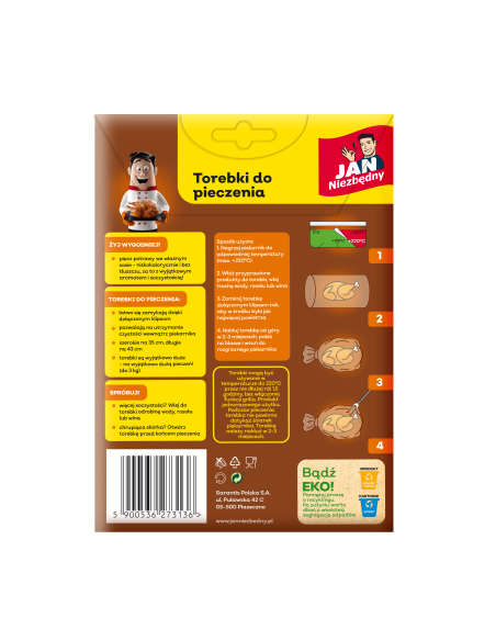 Duże torebki do pieczenia 35x43cm 5szt Jan Niezbędny 5900536273136 3
