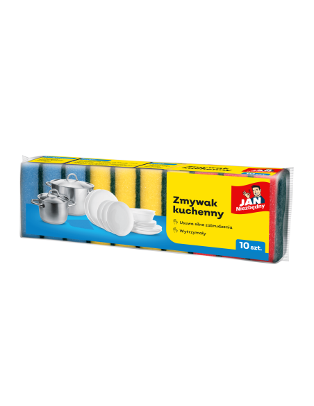 Zmywak do szorowania 10szt Jan Niezbędny - Gąbki, zmywaki i druciaki Zmywak do szorowania 10szt Jan Niezbędny 5900536230399