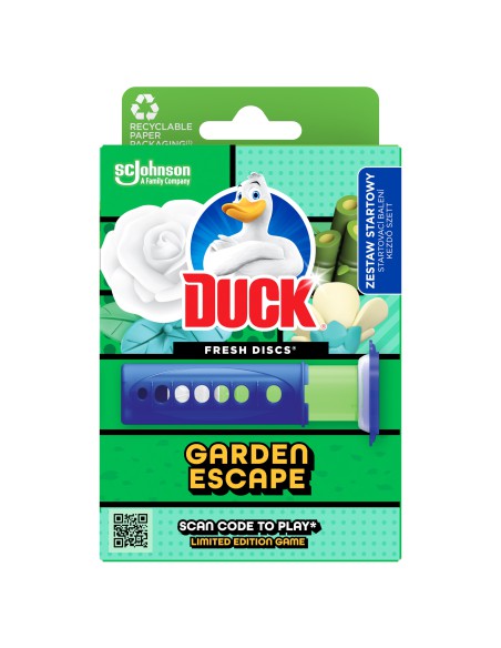 Żelowe krążki do WC Duck Fresh Discs Garden Escape 36ml - Zawieszki i krążki do WC Żelowe krążki do WC Duck Fresh Discs Garden Escape 36ml 5000204345148