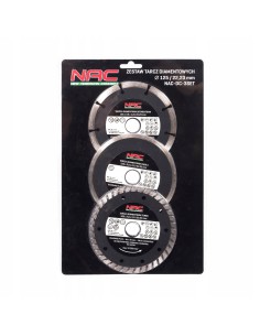 Wielofunkcyjny zestaw 3 tarcz diamentowych NAC DC-3SET 125mm/22,23mm 5902490787599 2