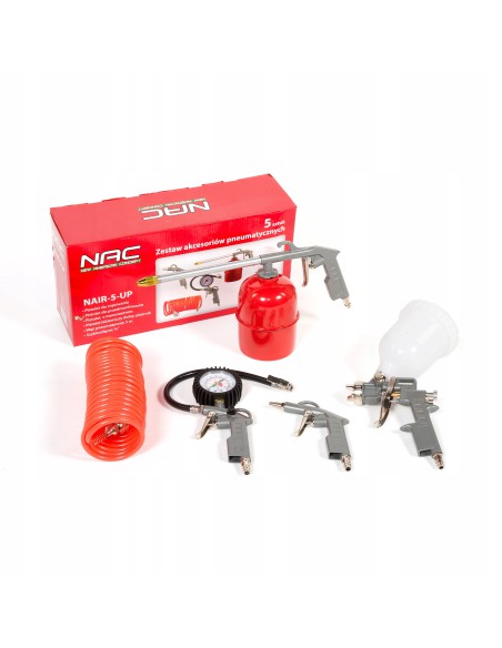 Zestaw narzędzi pneumatycznych do sprężarki NAC NAIR-5-UP 5 el. 5902490787490