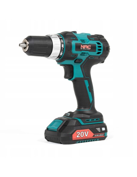 Solidna wiertarko-wkrętarka akumulatorowa NAC CDB2-40-S-LI-20V + funkcjonalny zestaw akcesoriów 5902490787476 3