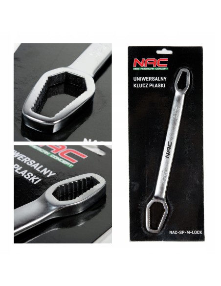 Uniwersalny klucz płaski oczkowy TORX NAC SP-M-LOCK 8-22 mm 5902490787674
