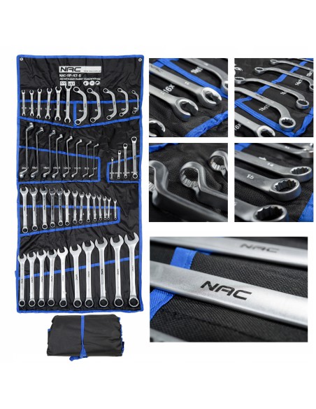 Duży zestaw 47 kluczy płasko-oczkowych NAC SP-47-S 5902490787612