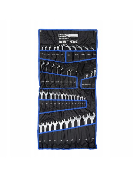 Duży zestaw 47 kluczy płasko-oczkowych NAC SP-47-S 5902490787612 3