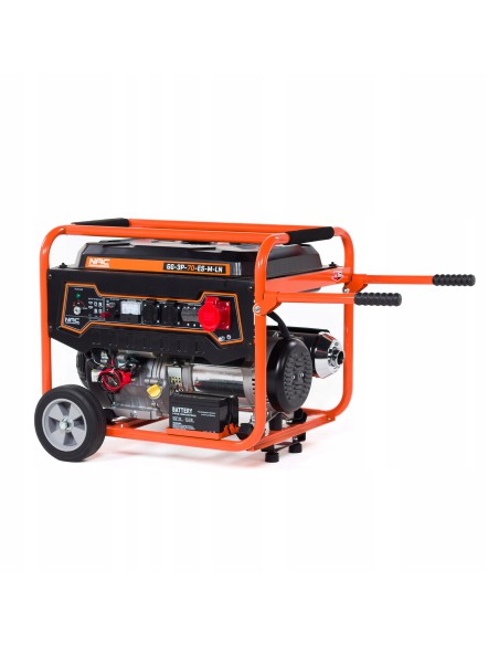 Niezawodny agregat prądotwórczy z elektrycznym rozrusznikiem NAC GG-3P-70-ES-M-LN 7500W, trójfazowy 5902490783195