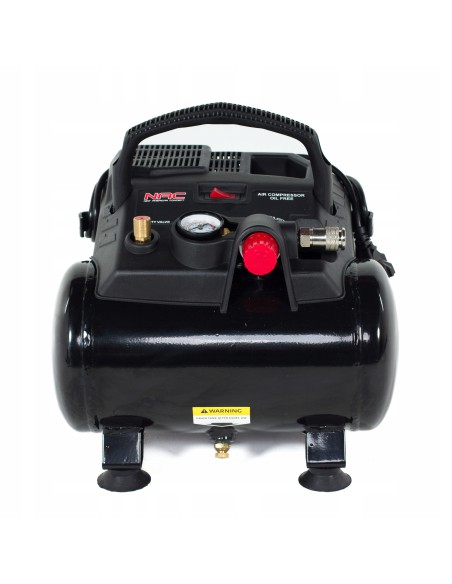 Kompaktowy kompresor bezolejowy NAC OFC-6-12-K-GT z zestawem akcesoriów pneumatycznych 5902490743168 5