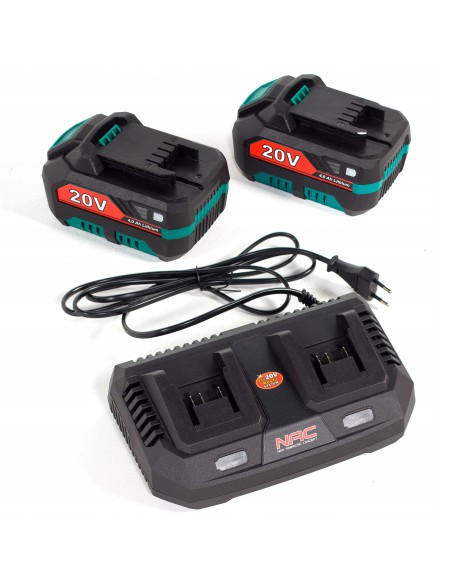 Solidna kosa akumulatorowa NAC 20V BKB-2B40-LI-2x20V + 2 x akumulator + ładowarka 5900607539772 9