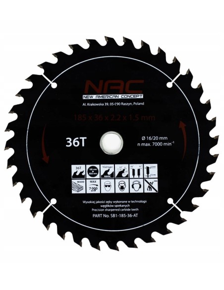 Solidna tarcza widiowa NAC SB1-185-36-AT 5907510482713