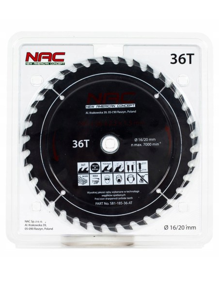 Solidna tarcza widiowa NAC SB1-185-36-AT 5907510482713 3