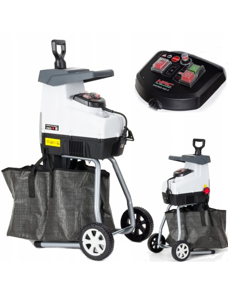Mocny rozdrabniacz elektryczny do gałęzi NAC SHE280S-BAG-G z frezowym systemem rozdrabniania 5902067856093