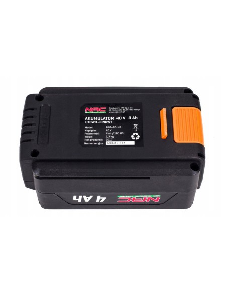 Zapasowy akumulator litowo-jonowy NAC B40-40-NG 40V, 4Ah 5902067856765 7
