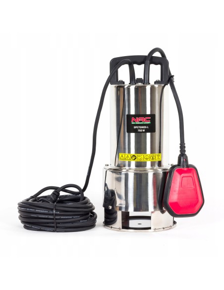 Wytrzymała pompa zatapialna do brudnej wody NAC SPE75INOX-L 750W 5902490742628 2